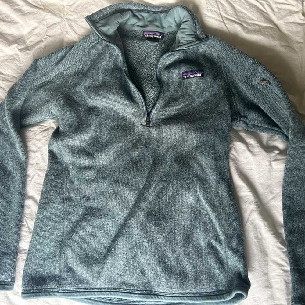 Patagonia Blue Grey Women’s Better Sweater 1/4 Zip Size Small